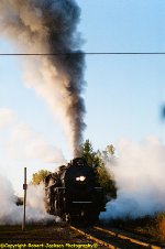 SEQUENCE SHOT #2--1225 steam train heads north on Lake State Railway!!!! 